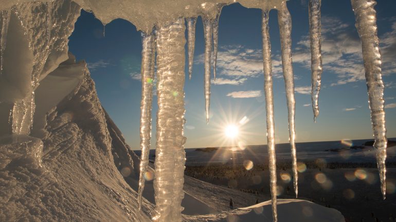 Stalactites en Antarctique